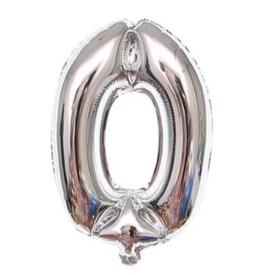 Ballon chiffre argent 80cm