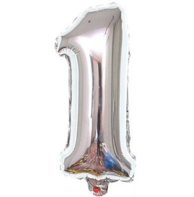 Ballon chiffre argent 80cm