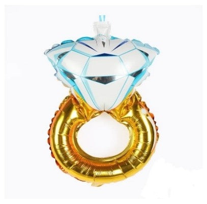 Ballon bague diamant bleu