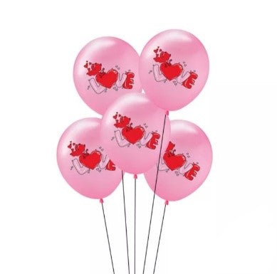 Ballons en latex rose "Love"