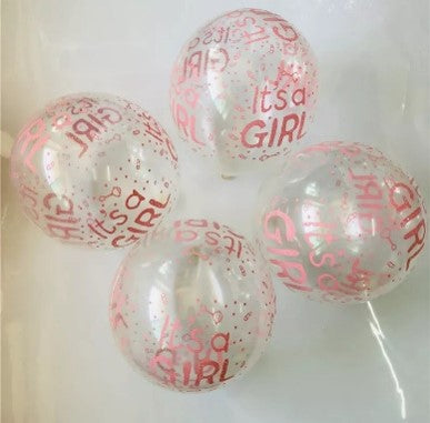 Ballons transparents It's a Girl