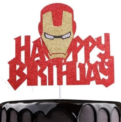 Décoration gâteau Happy Birthday Iron Man
