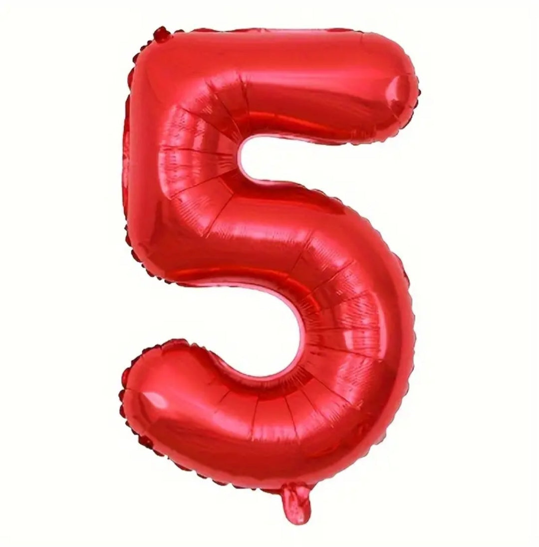 Ballon chiffre rouge 80cm