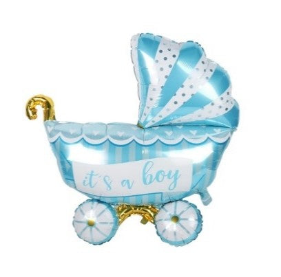 Ballon poussette bleue It's a Boy