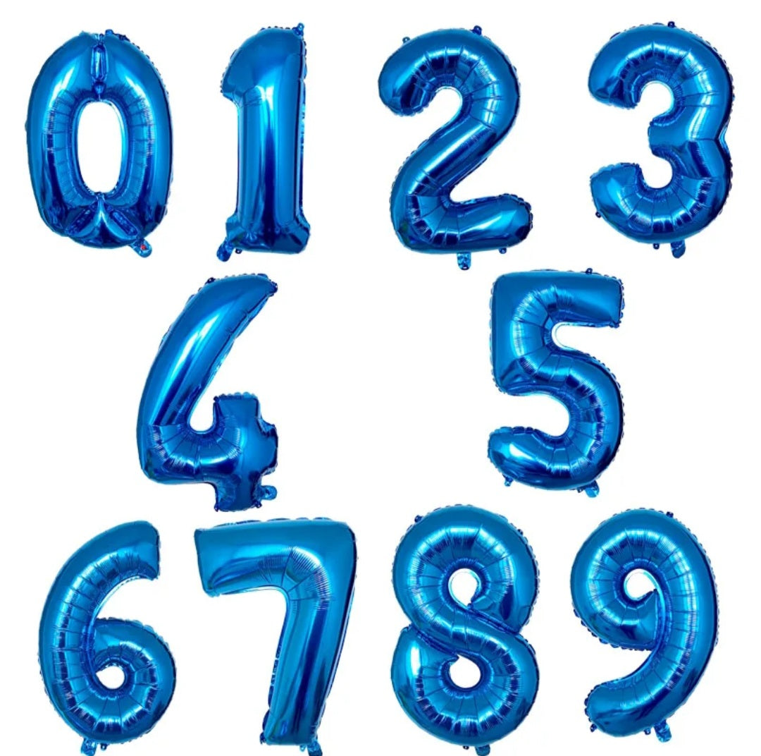 Ballon chiffre bleu 80cm
