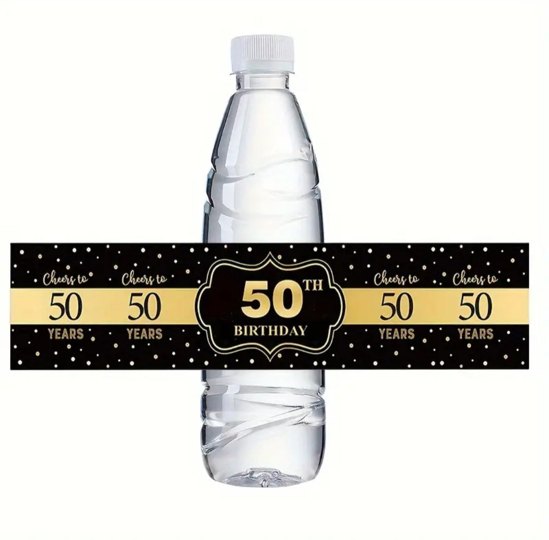 Etiquettes autocollantes pour bouteille 50 ans
