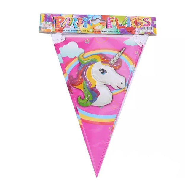 Guirlande fanions licorne arc-en-ciel