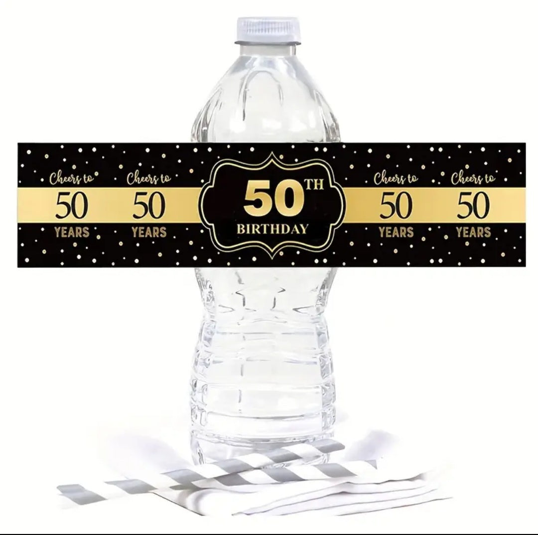 Etiquettes autocollantes pour bouteille 50 ans