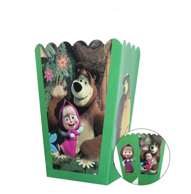 Boîtes à pop corn Masha et Mishka