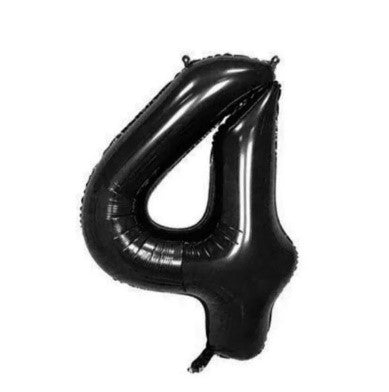 Ballon chiffre noir 100cm