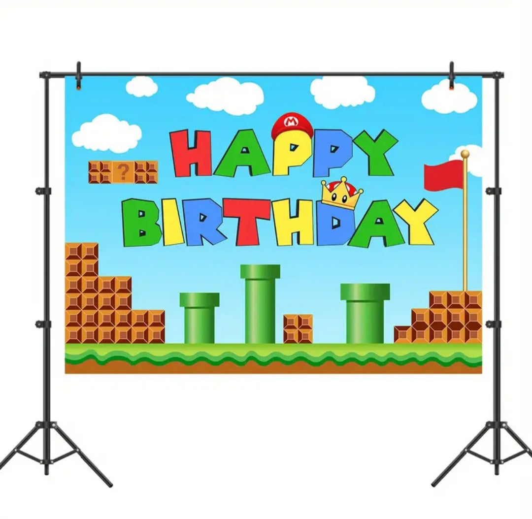 Toile de fond Happy Birthday Super Mario