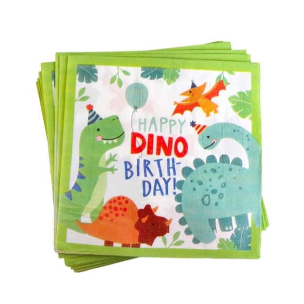 Serviettes Happy Birthday Dino