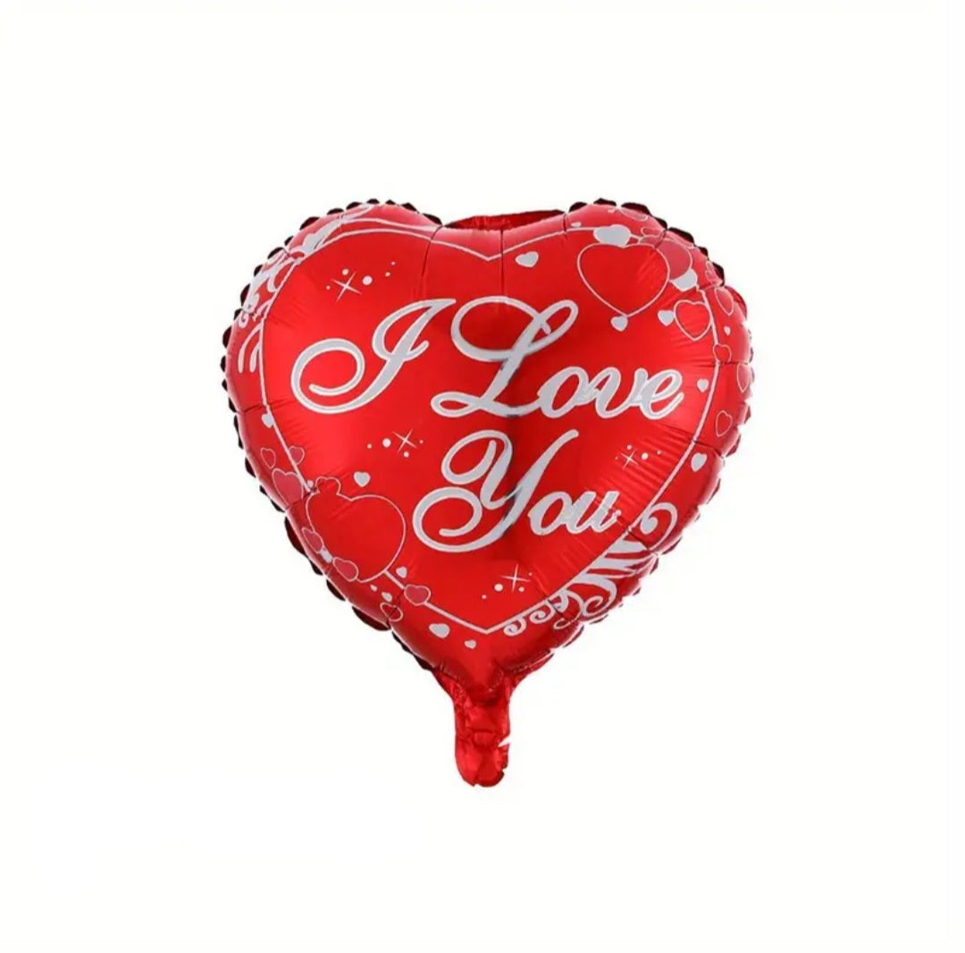 Ballon coeur rouge I love you