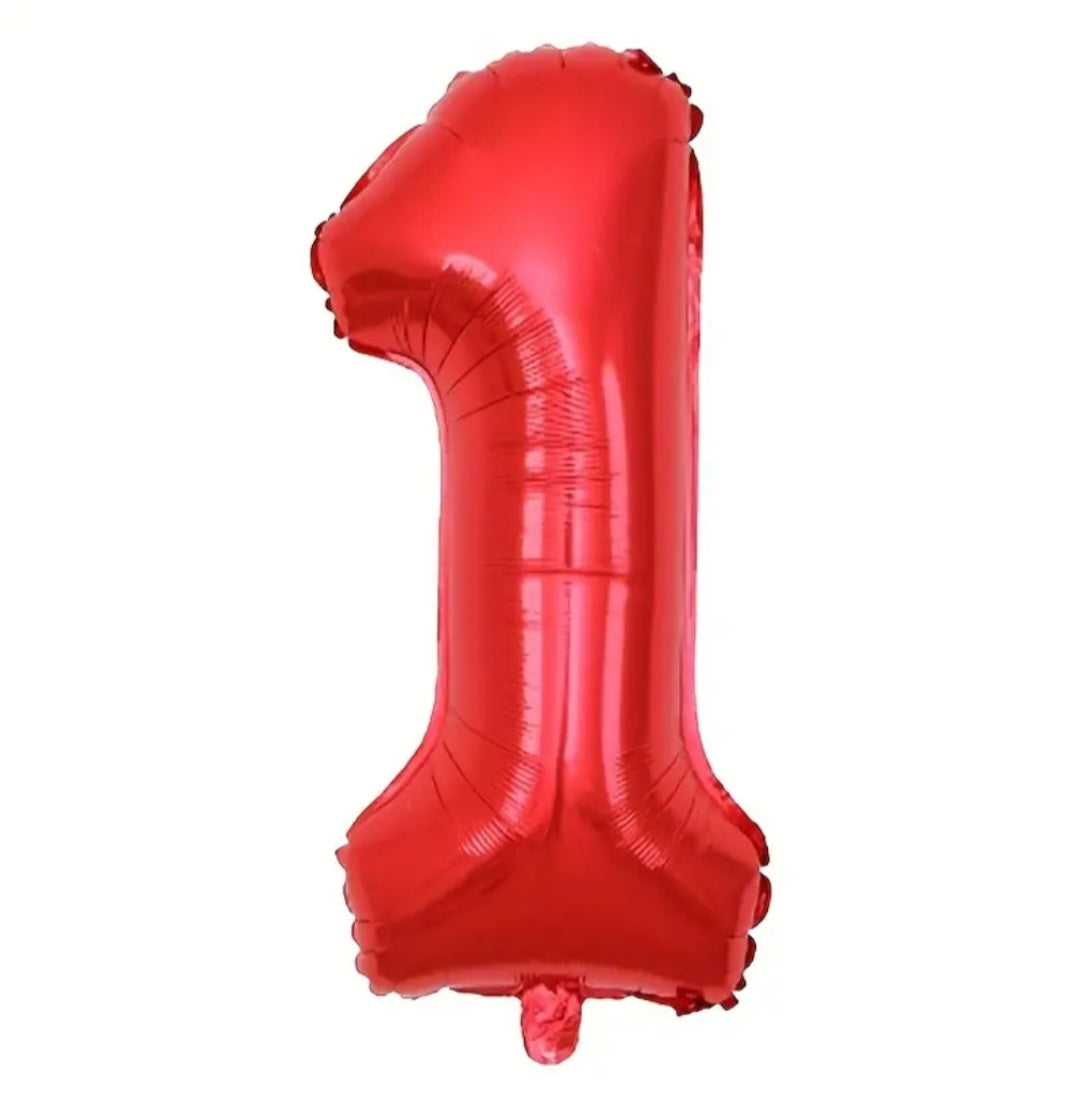 Ballon chiffre rouge 80cm