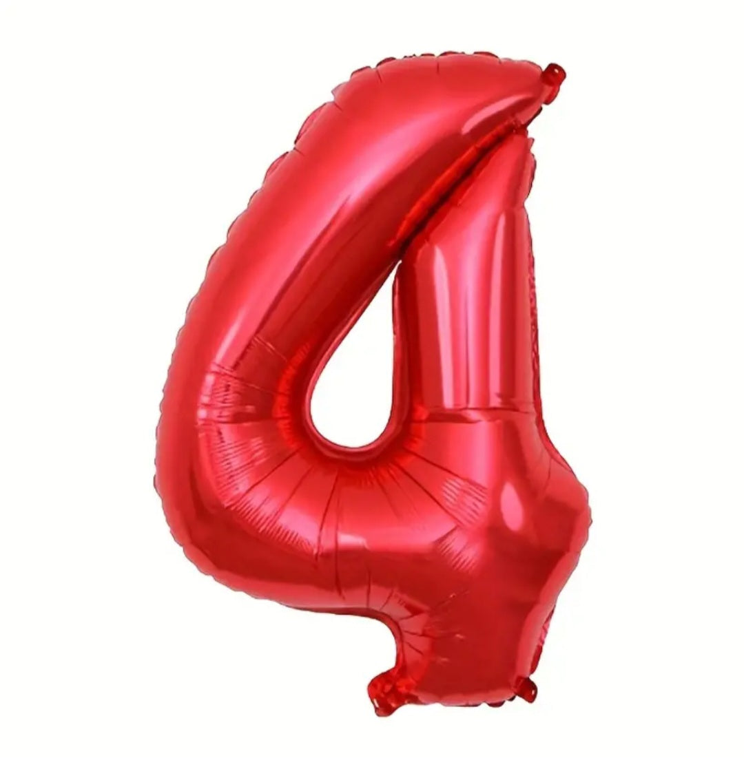 Ballon chiffre rouge 80cm