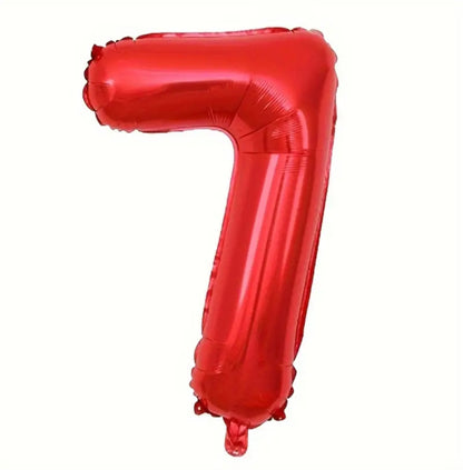 Ballon chiffre rouge 80cm