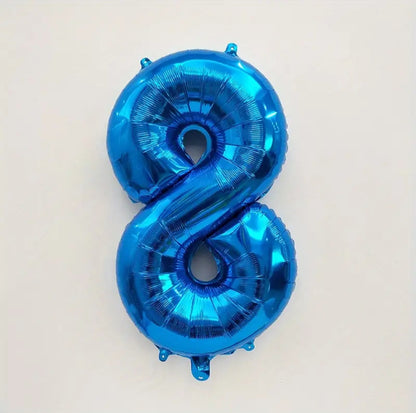 Ballon chiffre bleu 80cm