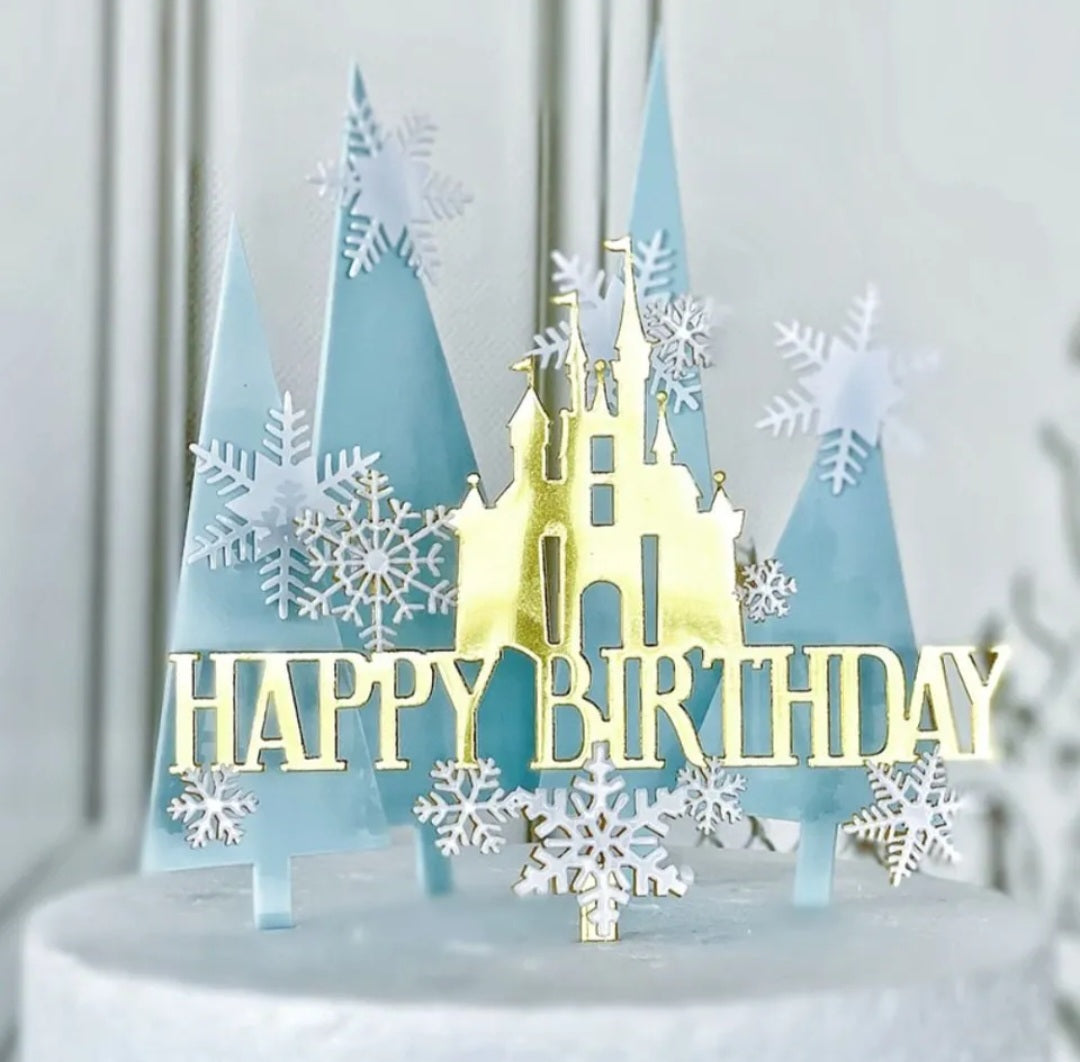 Décoration Happy Birthday pour gâteau thème Disney