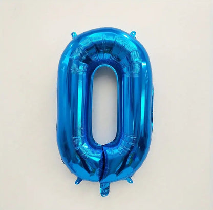 Ballon chiffre bleu 80cm