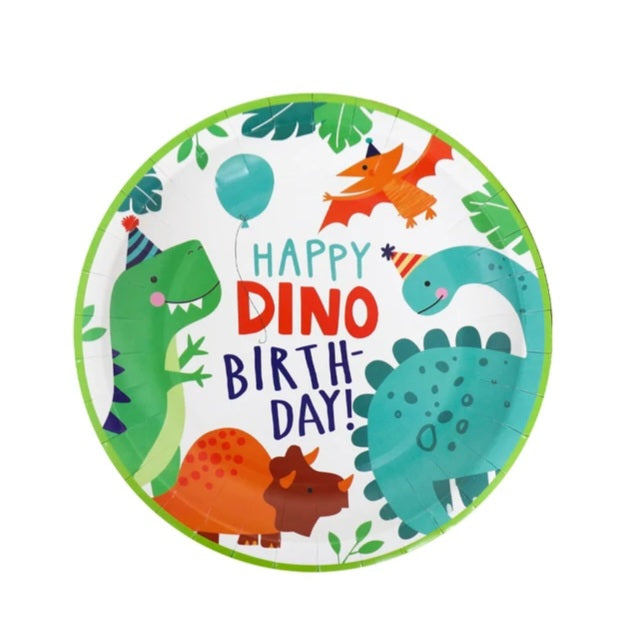 Assiettes Happy Birthday Dino