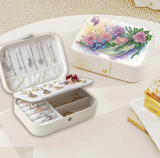 Boîte à bijoux motif floraux