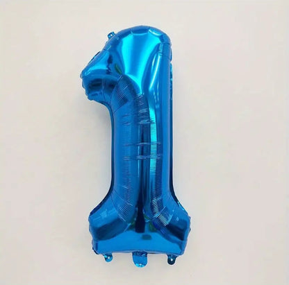 Ballon chiffre bleu 80cm