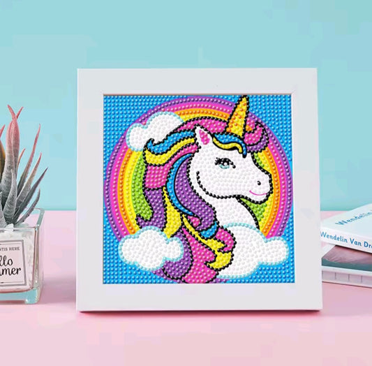 Cadre Licorne arc-en-ciel