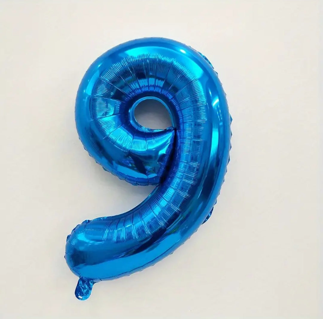 Ballon chiffre bleu 80cm