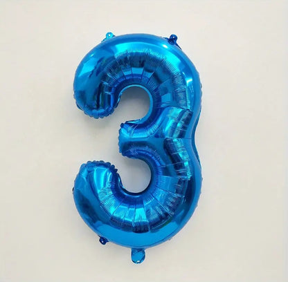 Ballon chiffre bleu 80cm