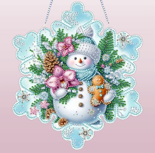 Suspension flocon bonhomme de neige