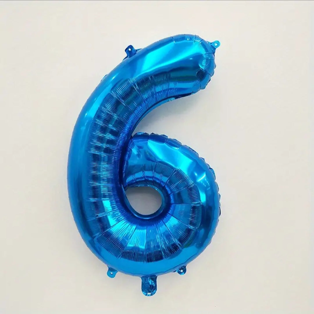 Ballon chiffre bleu 80cm