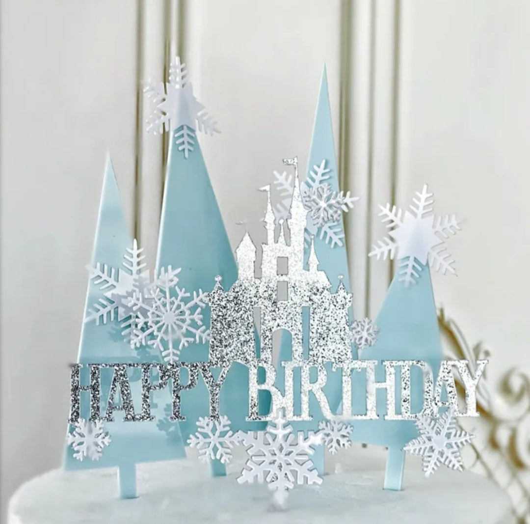 Décoration Happy Birthday pour gâteau thème Disney