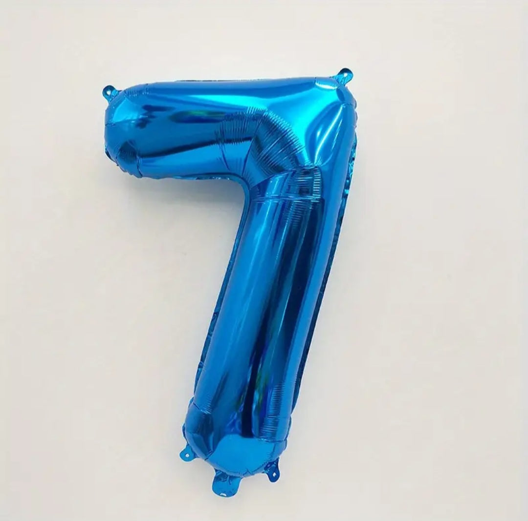 Ballon chiffre bleu 80cm