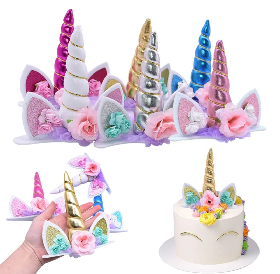 Décoration pour gâteau Licorne